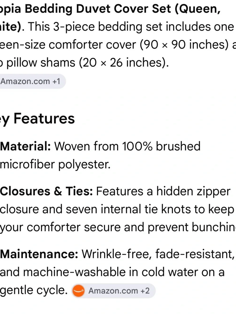 White Duvet Cover Set - Premium Brushed Microfiber